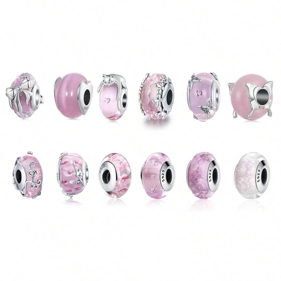 WOSTU WOSTU 1 buc 925 Sterling Silver Pearl Pearl Pearl Pearl Pearl Charms pentru brățară DIY bijuterii fine accesorii