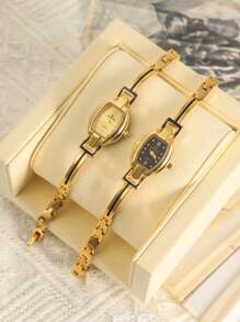 HALEI HALEI 1pc Creative Women's Metal Chain Quartz Steel Band Watch, Suitable For Birthday, Anniversary, Gift