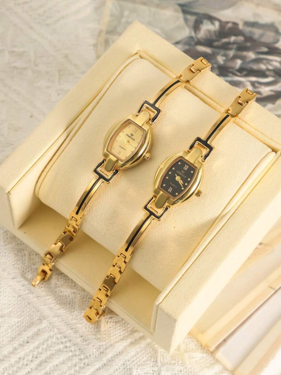 HALEI HALEI 1pc Creative Women's Metal Chain Quartz Steel Band Watch, Suitable For Birthday, Anniversary, Gift