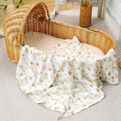 1PC Muslin Swaddle Blankets,Newborn Receiving Blanket, Baby Swaddle Blanket Unisex, Baby Essentials, Registry & Gift