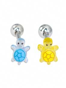 1.6x16mm Stainless Steel Cute Turtle Resin Cartoon Animal Tongue Ring Piercing Jewelry - Turtle Tongue Studs - View 23