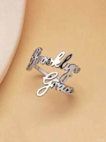 Dainty Custom Signature Name Rings For Women Personalized Name Ring Opening Stainless Steel Ring Customized Letter Jewelry Unisex Christmas Birthday Gifts,Gold,Stylish,Colorful,Vintage,Unisex,Hipster,Simple,Casual,Custom,Personalized,Unique,Ideal Gifts For Him,Ideal Gifts For Her,Her,Boyfriend,Girlfriend,Dad,Mom,Family,Friends,For Anniversaries,For Birthdays,For Graduation,For Prom,For Party,Jewelry Women,Elegant Outfit,New Year Glamour - Many - View 20