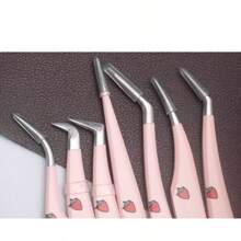 High Precision Planner Stickers, Tweezers, Precise Parts Tools, False Eyelash Tweezers, Golden Feather Clip Professional Grafting Clip Tweezers, Beginner Scene Stickers, Planner Pointed Tweezers