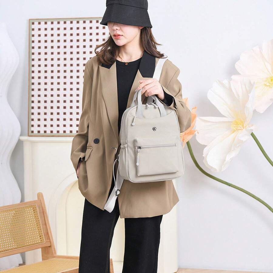 Women Fashion Backpacks - 丁香紫 - 查看 1