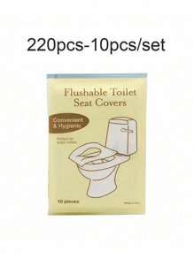 20/30/40/50/60/70/80/90/100 Pieces,10pcs/Pack Disposable Toilet Seat Covers, Water-Soluble Portable Toilet Seat Covers, Portable Travel And Business Toilet Cushions, Toilet Covers, Essential Accessories For Airplane Travel, Camping, Bathroom Accessories, Bathroom Supplies Bag For School School Accessories School Stuff