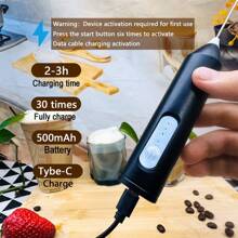 Feizsmile Electric Milk Frother Handheld USB Rechargeable Coffee Frother With  Stainless Whisks, 3 Speed Adjustable Foam Maker For Coffee, Latte, Cappuccino, Hot Chocolate, Matcha, Egg