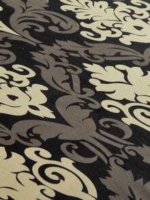 1 pieza Funda elástica con volantes estampada para sofá, a prueba de polvo y resistente a la suciedad, protector de sofá de ajuste perfecto, decoración del hogar, lavable a máquina - Marrón - Ver 9