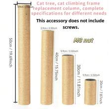 Tiragraffi per gatti, Albero per gatti, Accessori per telaio di arrampicata fai-da-te per gatti, Palo di sisal di ricambio, Colonna verticale, Tappetino per graffiare i gatti