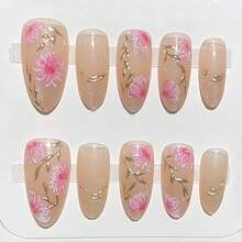 Flower Fake Nails-18
