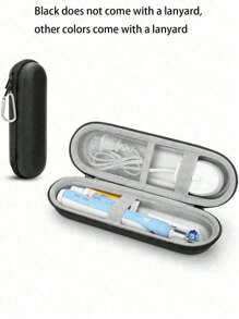 1pc Universal Toothbrush Travel Case, EVA Electric Toothbrush Travel Box - Shockproof And Waterproof Storage Box, With Large Storage Capacity, Can Store Toothbrushes, Heads, Chargers And Accessories -, Non-Food Contact, Suitable For Storing And Protecting Your Toothbrushes During Travel And Business Trips