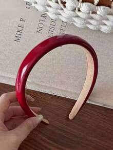 3pcs Faux Leather White, Beige, Black Headbands, Fashionable And Versatile Hair Accessories Suitable For Daily Wear, Face Washing, Makeup, Outfit Matching, And Holiday Gifts, Hair Band, Hair Hoop Hairband - Multicolor - View 2