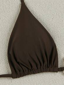 HKGFF-2025 New Spring And Summer Sexy Bikini Two-Piece Set, Chest Metal Design Sexy Bikini Two-Piece Swimsuit Gift