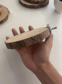 1 件鹦鹉栖木，带天然木平台，多种尺寸可选（6-7 厘米、8-9 厘米、10-12 厘米），包括用于固定鸟类栖木的螺丝、鹦鹉玩具、鸟类用品、鸟笼配件（由于批次差异，颜色略有不同）