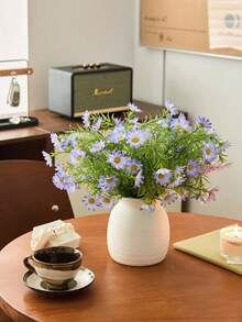 4 pièces Bouquet de fleurs artificielles de marguerite, décoration de fleurs factices pour le salon, la table à manger, le jardin, la fête - Multicolore - Voir 6