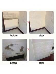 10m/5m/1m 3D Country Style Brick Wallpaper, Waterproof Self-Adhesive, Easy To Install And Clean, Suitable For Living Room, Kitchen, Bedroom, Home And Dormitory Furniture Decoration - Multicolor - View 2