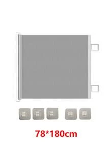 Retractable Pet Gate [Upgraded Anti-Climb Version], Universal For Cats & Dogs, Stair Barrier, Portable Foldable Safety Gate