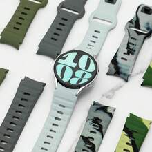 1 dây đeo silicon tương thích với Samsung Galaxy Watch 7 6 5 4 Classic 5 Pro 44mm 40mm 43mm 46mm 45mm Vòng đeo tay Galaxy Watch6 Dây đeo Watch4 - Đồng hồ Samsung7/6/5/4 - Xem 5
