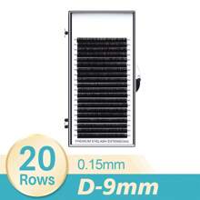 20 Rows Eyelash Extensions C CC D Curl Russian Volume Lashes 0.03 0.05 0.07 0.10 0.15 0.20 8-15mm Thickness Lash Clusters, Eyelash Clusters, Individual Eyelashes, Lashes, Fake Lashes - D - View 53