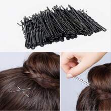 Fermaglio per capelli nero monoblocco per donne, fermaglio per frangia laterale, accessorio per capelli per fissare lo stile, fermaglio a U piatto, fermaglio a pinza, fermaglio a scatto, fermagli per capelli, fermaglio per capelli, pinze per capelli