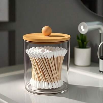 1 pezzo Organizer elegante e trasparente con coperchio antipolvere - perfetto per uno stoccaggio cosmetico chic e ordinato, con accesso rapido ed elegante su qualsiasi scrivania