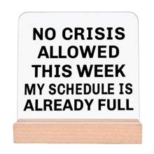 Inspirational Acrylic Plaque With Wooden Stand - Motivational Signage Suitable For Home, Office, Study, Birthday, Wedding, Graduation Ceremonies - Uplifting Wall Decor Display, Also Can Be Used To Store School & Office Supplies Room Decor Home Decor Ornaments Home Miniature Things - Black - View 14