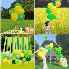 Juego de globos amarillos & verdes de 5"/10"/12"/18", adecuado para fiesta de cumpleaños, fiesta temática de carnaval, boda, baby shower, fiesta de revelación de género, despedida de soltera, ceremonia de graduación, suministros para fiesta de aniversario - Multicolor - Ver 7