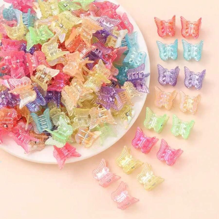 30 件/套彩色蝴蝶发夹，适合女孩度假