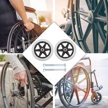 2PCS Heavy Duty Wheelchair Replacement Front Wheel Solid Tire Wheel - Gray - View 9