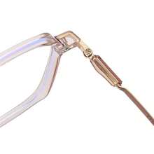 1pc Glasses, Prevent Visual Fatigue, For Computer, TV, Gaming And Smartphone Use, Transparent Lens Fashion Eyewear - Champagne - View 4
