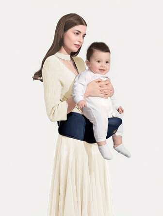 rooya baby 1pc Multifunctional Baby Carrier, Waist And Hips Support, Lightweight, Four Seasons, Easy , Ergonomic Nursing Tool And Travel Gear For Infants, Suitable For Daily Use (Navy Blue)