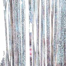 1pc Laser Rain Curtain Decor: 1*2m/39.37*78.74in, Party Wedding Birthday Stage Decoration, Children's Festival Christmas Halloween Background Atmosphere Streamers