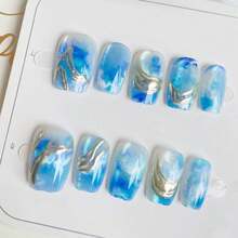 Chrome Fake Nails-20