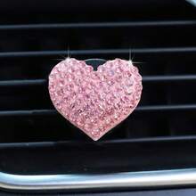 2 Stücke glänzende Liebes-Dekoration für Autobelüftung, Aromatherapie, Mittelkonsolen-Dekoration