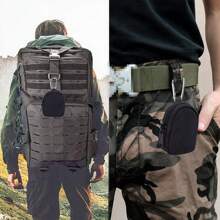 1pc Zipper Canvas Case For Airpods, Multi-Functional Storage Bag, With Buckle Easy Carry, With Innser Small Bag Storage Charging Cable Eartips Etc,