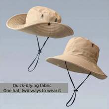 Unisex UPF 50+ Foldable Sun Hat, Bucket Hat, UV Protection, Suitable For Hiking, Beach, Fishing, Summer Hunting