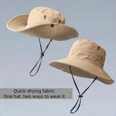 Unisex UPF 50+ Foldable Sun Hat, Bucket Hat, UV Protection, Suitable For Hiking, Beach, Fishing, Summer Hunting