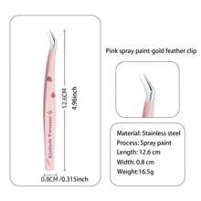 High Precision Planner Stickers, Tweezers, Precise Parts Tools, False Eyelash Tweezers, Golden Feather Clip Professional Grafting Clip Tweezers, Beginner Scene Stickers, Planner Pointed Tweezers