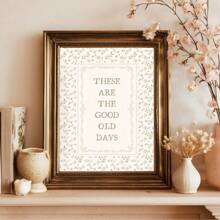 1 件无框“这些都是美好的旧时光”墙壁艺术鼠尾草绿色花卉海报，带有复古 Cottagecore 引文，植物印花，适合卧室/宿舍/客厅装饰，完美的礼物和派对装饰（房间装饰、时髦海报、返校、墙壁印刷品）
