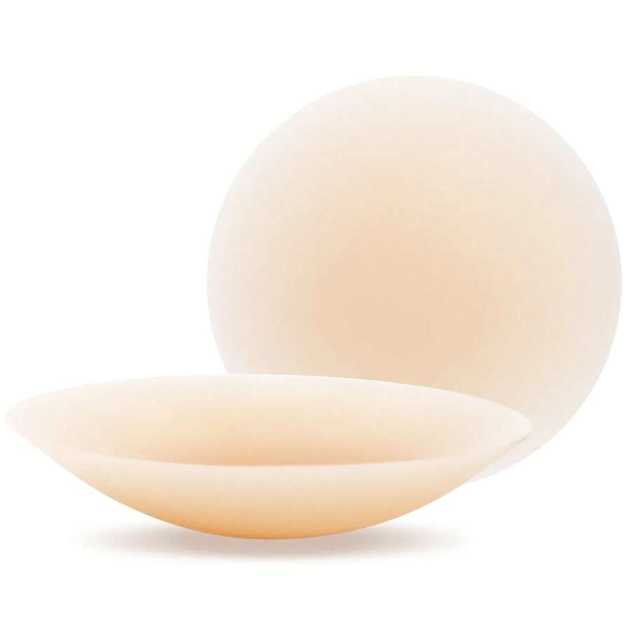 1 Pair Reusable Breast Petal, Nipple Covers Made From Silicone, Adhesive Silicone Nipple Pasty SetSilicone Gel Patch,Silicone Adhesive Calf Pads,Nipple Covers For Women,Nipple Covers,Pasties,Pasties Nipple Covers,Nipple Pads,Nippies,Nipple Cover,Nipple Pasties, Nipple Cover,Silicone Nipple Covers Reusable,Breast Enhancement,Breast Enhancement Patch,Push Up Pads,Silicone Nipple Covers,Reusable Nipple Covers For Women,Cakes Nipple Cover,Hydrogel Nipple Pads,Nipple Tape,Nipple Cover,Silicone Nipple Covers Reusable,Nippies Nipple Cover,Boob Tape,Wedding,Pesoneras De Mujer,Boob Tape For Summer,Sticky Bra Vestidos De Mujer,Sticky Push Up Bra For Women,Sticky Bra Push Up,Push Up,Breast Lift,Push Up Sticky Bra,Gym Accessories,Swim For Girl,Lingerie - Beige - Voir 1