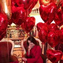 Romantische rote Herz-Aluminiumfolie Ballons, große rote herzförmige Ballon Dekorationen, Partydekorationen, perfekt geeignet für Geburtstage, Valentinstag, Weihnachten, Jahrestage, Heiratsanträge, Verlobungen, Hochzeiten, Silvesterpartys, sehr geeignet für Familien und Feierlichkeiten Wohndekoration Weihnachtsdekorationen Raumdekoration Winter