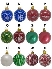 60cm riesiger aufblasbarer Weihnachtsdekorations-Ball - wetterfestes PVC-Material, nicht aufgeladen, ohne Strom, perfekt für Outdoor-Feiertags-Garten, Rasen, Veranda, Oster-Dekoration - 1 Stück - Übersicht 12