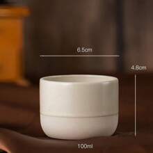 1 PIEZA Taza de espresso de cerámica y piedra, taza de té de cerámica, taza de té Kung Fu, taza de cata, de alta calidad, alta resistencia a la temperatura, pared interior lisa, fácil de limpiar, estilo simple de Oriente Medio, tres capacidades, taza de té para oficina y hogar, adecuada para uso personal y regalo a otros