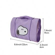 Miniso MINISO Snoopy Colorful Life Series Foldable Makeup Bag. With A Gentle Light Purple Color Scheme. The Foldable Design Saves Space And Is Convenient For Storage And Carrying. (1 PC)