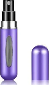 Botella atomizadora de perfume recargable en miniatura, botellas separables portátiles, cajas y dispensadores de spray para viajes y salidas de 5ml/0.2oz (Morado), 10955642