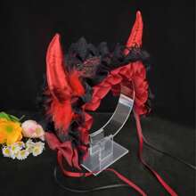 1pc/Set Women's Colorful Butterfly Decor & Wide Lace Headband Hair Accessories, Suitable For Daily Wear And Cosplay, Cute Style, Made Of Polyester And Spandex Halloween Valentine's Day