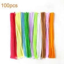 100/200pcs Bulk DIY Chenille Stem/Pipe Cleaner, Comes With Tutorial Video, 62 Colors Fluffy Chenille Craft Supplies For Handmade, Crafts, Art Decoration, Pom Poms