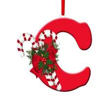 1件裝聖誕壓克力字母吊飾 - Merry Christmas，附聖誕帽設計，適用於聖誕樹、節日派對裝飾與居家裝飾，聖誕房間裝飾 - 紅色 - 查看 10