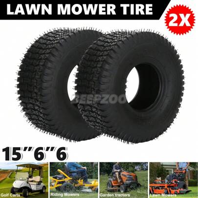 Ride On Mower Tyres 4-PLY Turf Saver Parts Commercial Lawn Tyres Block Pattern
