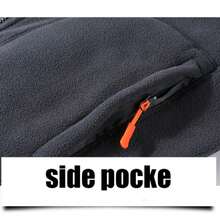 1pc Men's Reversible Fleece Sweatshirt, Casual Warm Versatile Jacket , Fall Winter - Dark Grey - View 4
