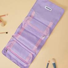 Miniso MINISO Snoopy Colorful Life Series Foldable Makeup Bag. With A Gentle Light Purple Color Scheme. The Foldable Design Saves Space And Is Convenient For Storage And Carrying. (1 PC)